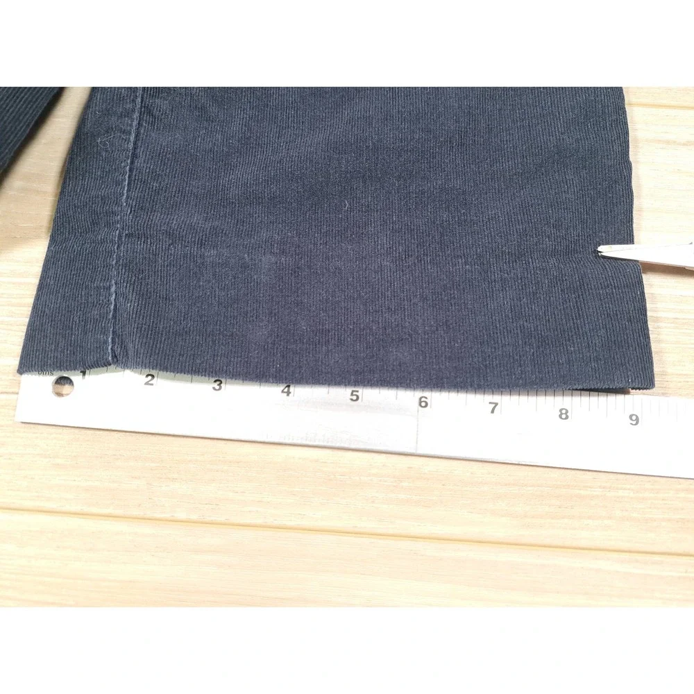 Merona Mens Navy‎ Blue Corduroy Pants Flat Front 40x32 Straight Leg Cotton Blend